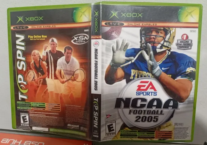 NCAA FOOTBALL 2005+ TOP SPIN Xbox clássico