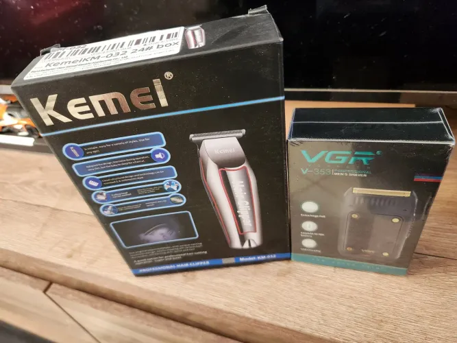 Máquina de fazer barba e cortar cabelo kemei e vgr