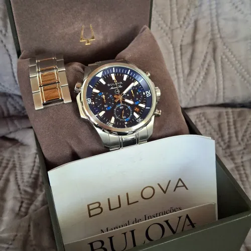 BULOVA MARINE STAR CRONOGRAFO 96B256 COMPLETO NA CAIXA