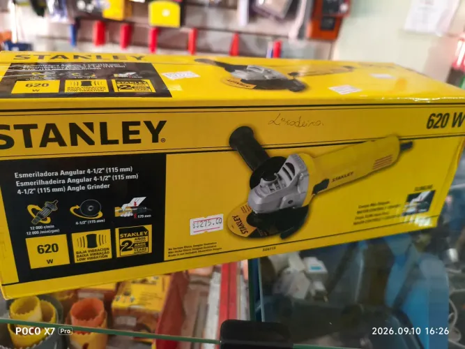 Esmerilhadeira Angular Stanley 4.1/2" (115 mm) - 620W