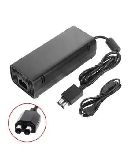 Fonte Para Xbox 360 Slim 2 Pinos Bivolt Cabo De Energia Biv Voltagem de entrada (Bivolt)
