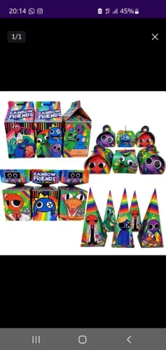 Kit 20 lembrancinhas Rainbow friends 