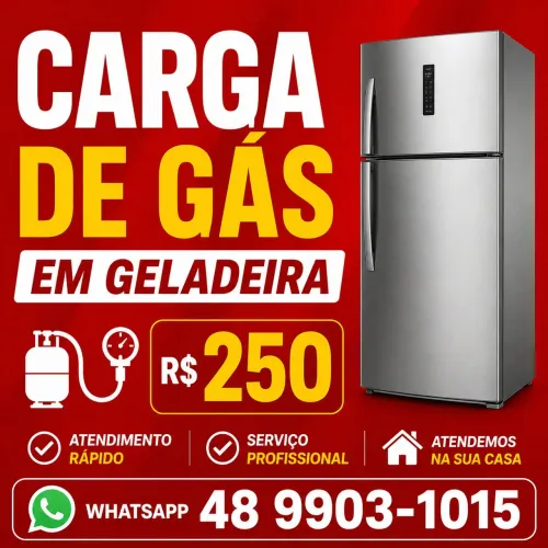 Gás em geladeira