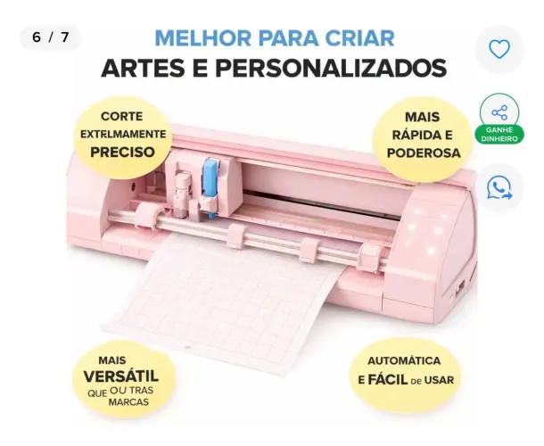 Máquina de corte Cameo 5 com base eletrostática 