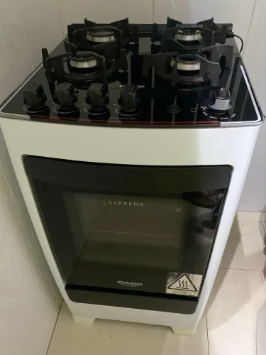 Fogão mesa de vidro
