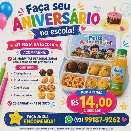 Kit para aniversário escolar, baby chá 