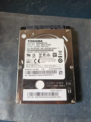 HD Notebook Toshiba 1TB SATA 2.5" MQ04ABF100