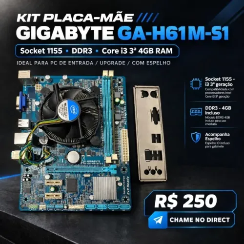 Kit Placa mãe i3 3°Geração