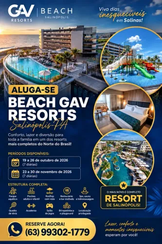 Aluguel em Salinas no gav beach resorts