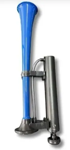 Buzina Ar Manual Azul Bike Corneta Jumbo Forte