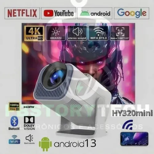 Projetores HY320mini Android 13 {2026} A PRONTA ENTREGA EM SANTARÉM 