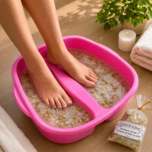 Bacia Para Lavar Pés Massageadora + Escalda Pés Relaxante