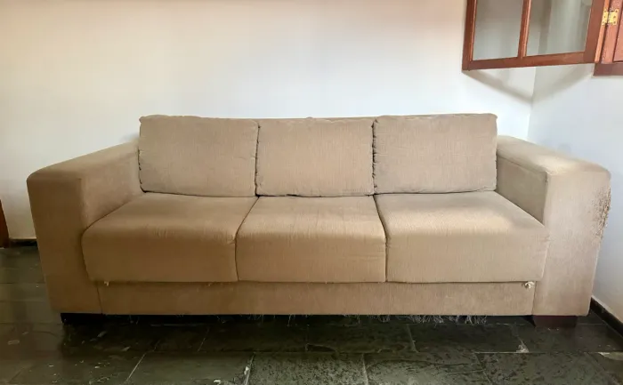 Sofá de sala de tecido retrátil - oportunidade