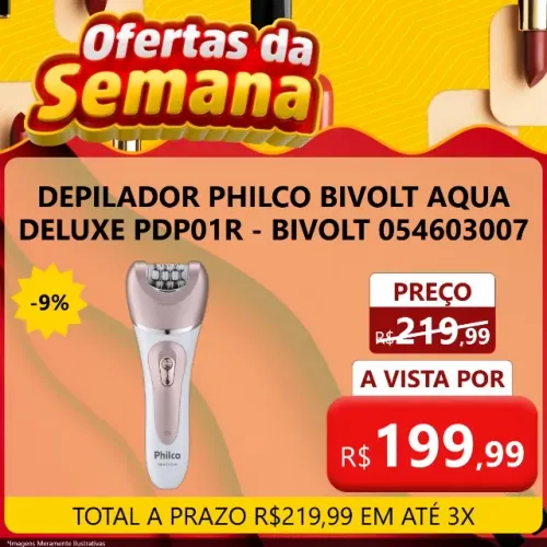 DEPILADOR PHILCO BIVOLT AQUA DELUXE PDP01R - BIVOLT 054603007