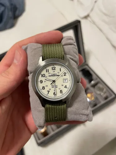 Timex T40051 Expedition Metal Field Brown Strap Watch