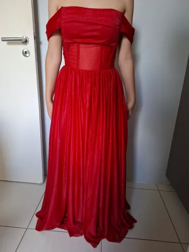 Vestido Vermelho de Festa com Corset - PP