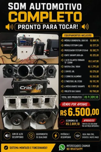 Som automotivo completo