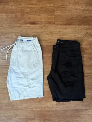 Kit 2 Bermudas Jeans / Sarja Rasgada Renner Blue Steel Tam 38