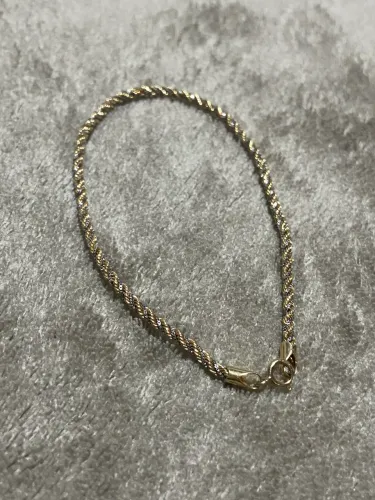 Pulseira ouro amarelo e ouro branco 18k