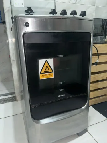 Fogão Consul 4 Bocas CFO4NAR com Mesa de Inox