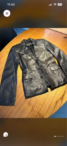 Blazer couro legítimo preto ZOOMP