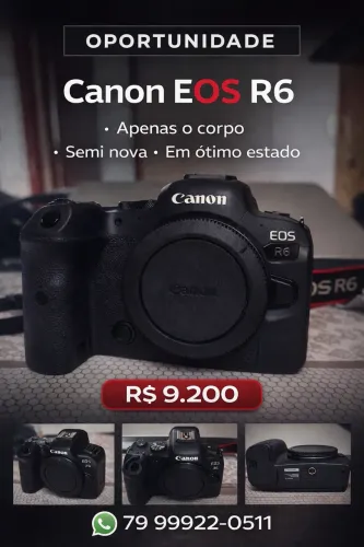 Camera Canon Eos R6 Corpo