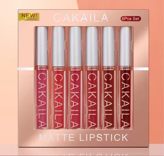 Batons Líquidos Matte Cakaila kit 6 -  à prova d?água e de longa duração