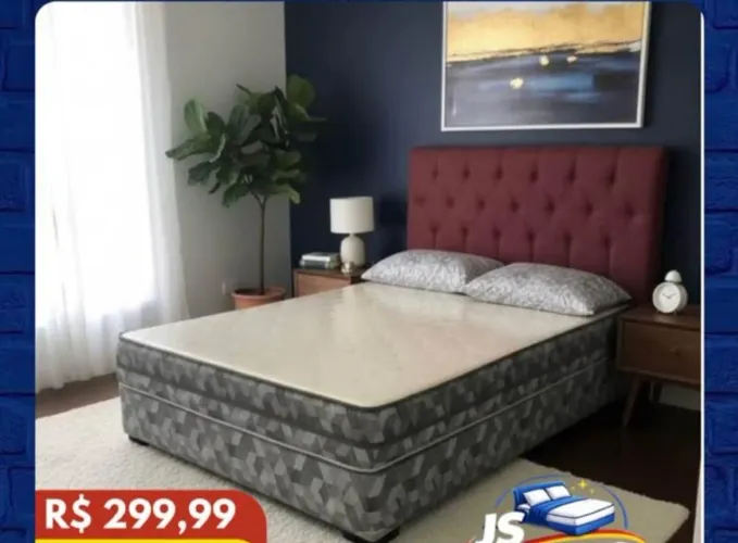 Cama Box Casal Real Brasil (Frete Grátis Para Maricá)