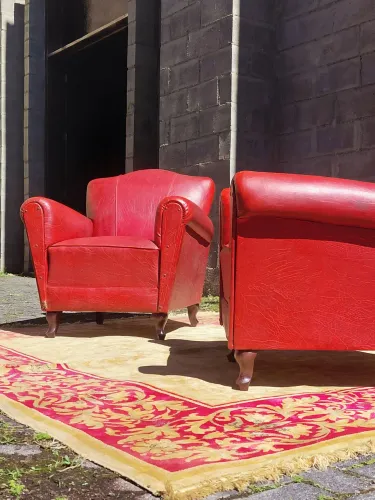 Par de Poltronas Art Deco 1940 - Pedroso - courvin