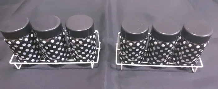 Porta tempero condimentos em vidro (kit com 6)