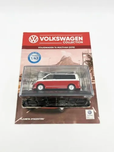 Miniatura Volkswagen T6 Multivan 2015 Kombi Europeia 1:43 DeAgostini Coleção VW