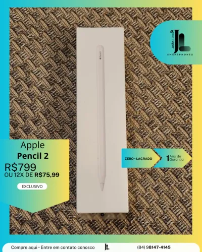 APPLE PENCIL 2, LACRADO, EXCLUSIVO!
