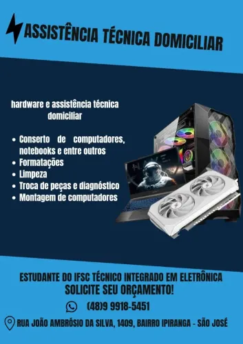 Assistência Técnica em Computadores e Notebooks | Atendimento Domiciliar