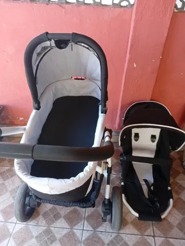 Carrinho de bebê abc design cobra com cadeirinha, Moisés e bebê conforto