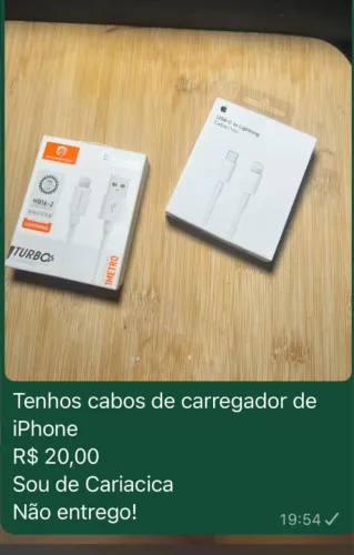 Cabo de carregador de iPhone