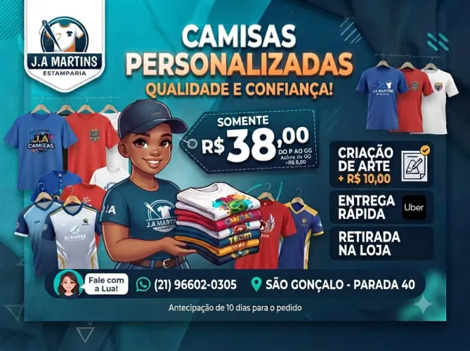 Estamparia faça sua camisa