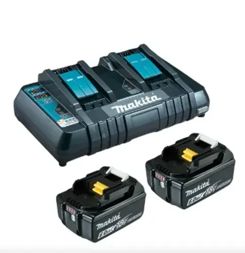 Carregador Duplo Para Baterias 18v Dc18rd Makita