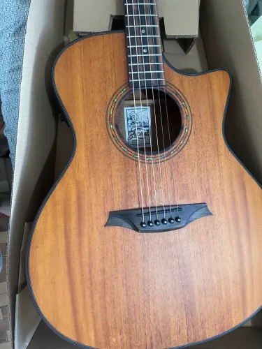 Violão eletroacústico Bromo BAT2MCE (modelo Grand Auditorium Cutaway).
