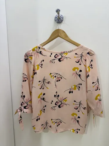 Blusa rosa estampada