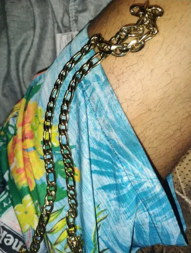  Corrente Dourada Grossa Estilo Grumet<br>ou