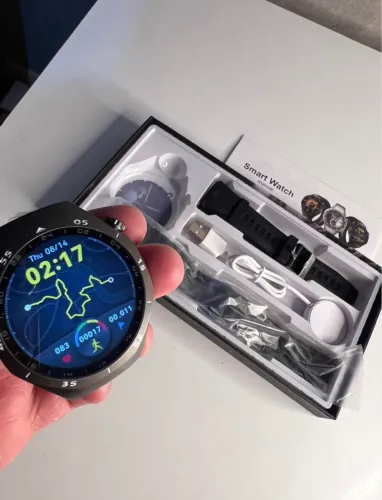Smartwatch Chanyuo GT5 Pro Novo - Tela AMOLED (Preto)