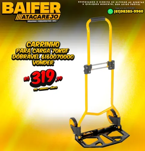 Carrinho Para Carga 70Kgf Dobrável 6160070000 Vonder