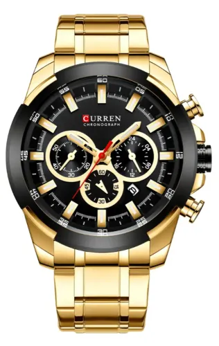Relógio Curren Masculino 8361 Pulseira Aço Inoxidável