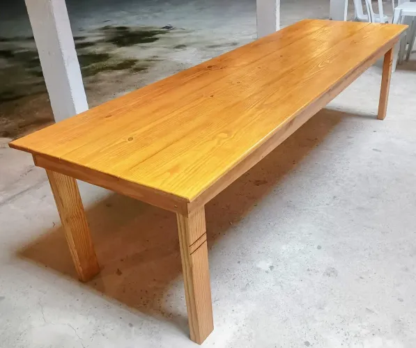 Mesa de madeira maciça 3,00x90 NOVA