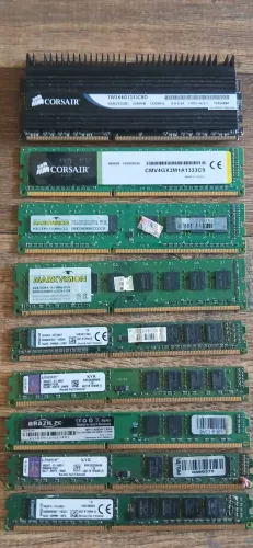 Lote DDR3, 4 GB, 2 GB e 1 GB - aceito cartão e trocas