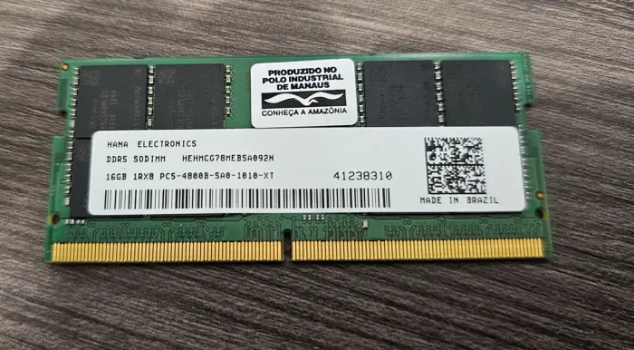 Memória RAM DDR5 16GB de 4800MHZ