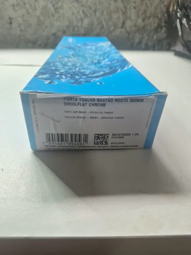 Porta Toalha Rosto 30cm Docol Flat Cromado (Novo Na Caixa)