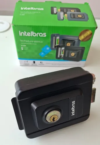 Kit Fechadura Eletrica Fx 1500+ Botoeira+ Fonte Intelbras