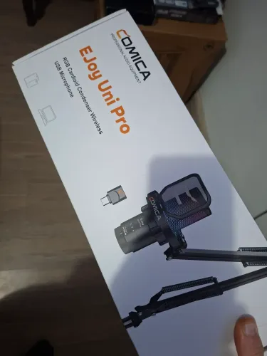 Microfone Comica Ejoy Uni Pro com Braço Articulado