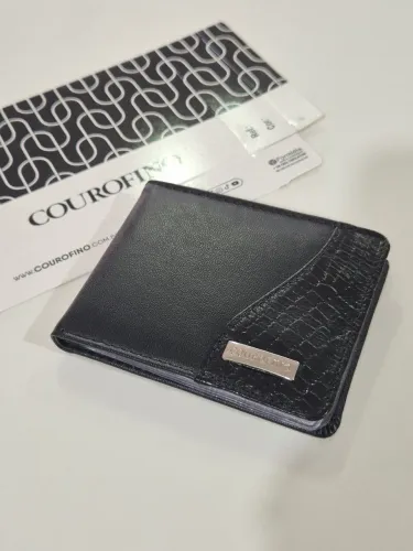 Carteira media em couro Legítimo Original da Couro Fino 